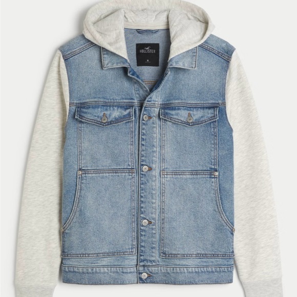 Like new men’s Hollister denim and cotton jacket - Picture 4 of 8